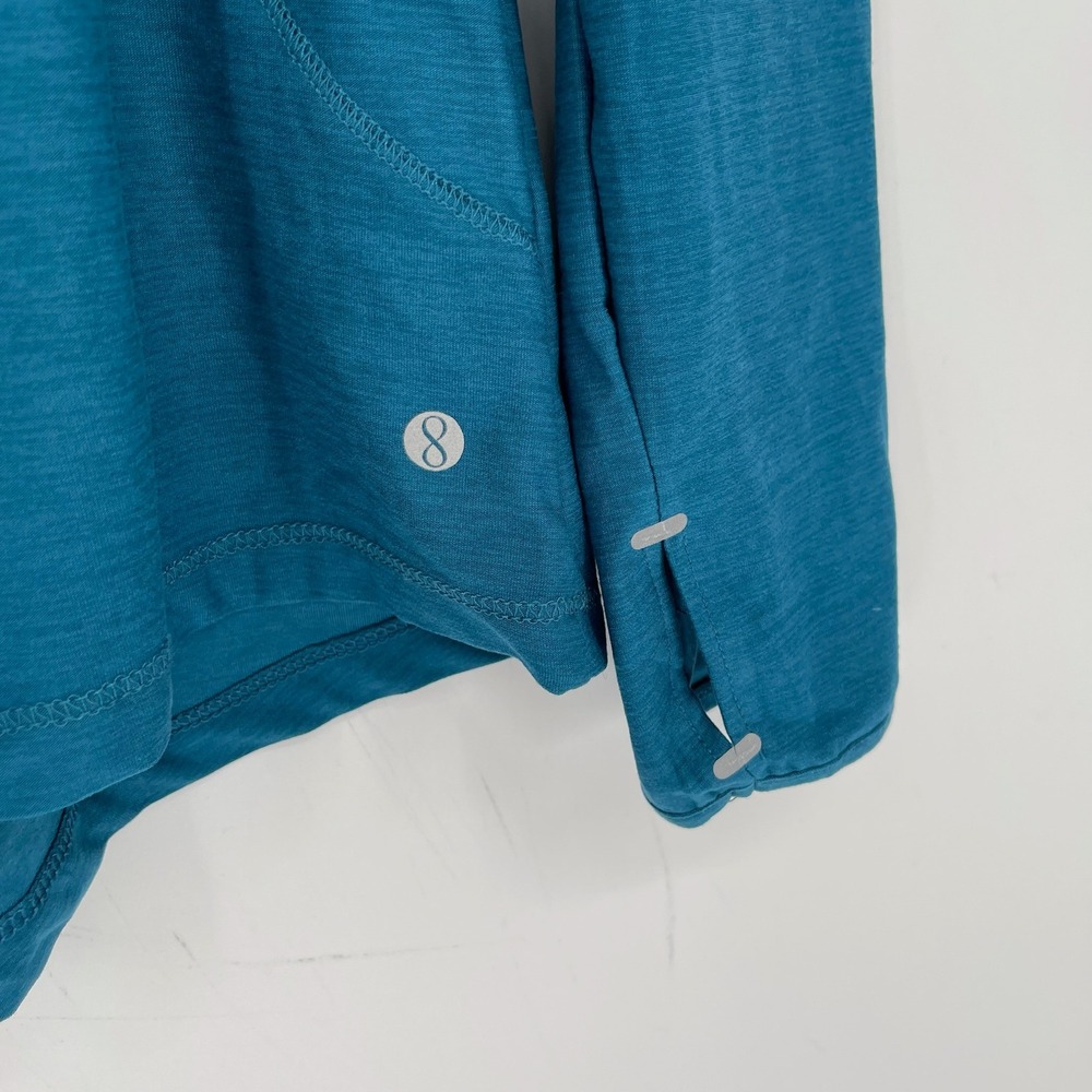 Layer 8 Women's Teal Qwick-Dry Mock Neck Long Sleeve Athletic Sweatshirt Size M - Picture 4 of 6